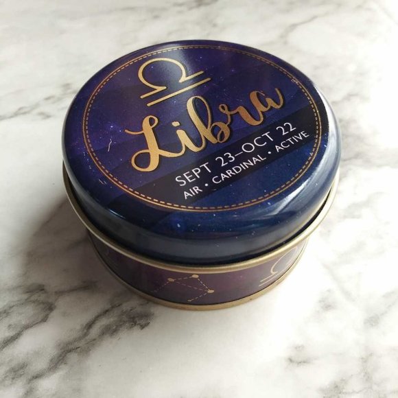 Libra Zodiac Sign Tin Candle (3 oz) - Picture 7 of 7